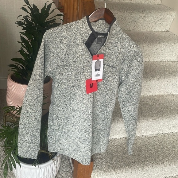 NWT Eddie Bauer Men's Radiator Fleece Snap Mock Pullover Sweater - Picture 2 of 10